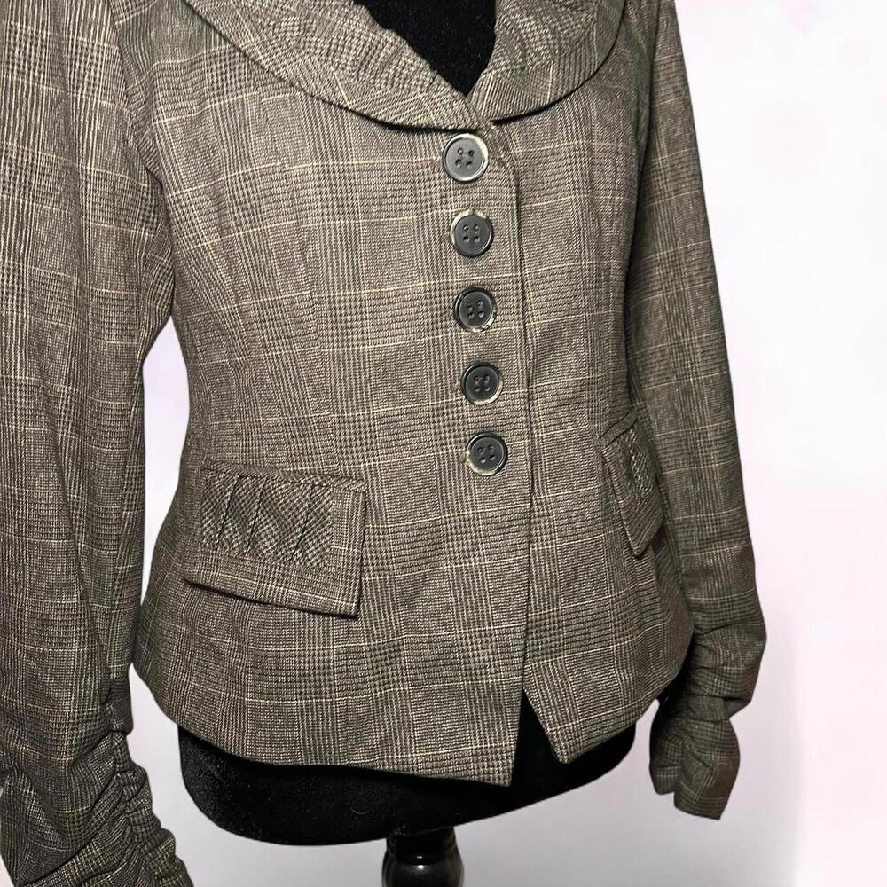 Nanette Lepore Plaid Jacket Spring Designer Chic - Picture 4 of 6